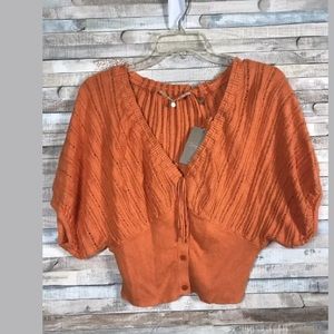 Anthropologie Knitted & Knotted Crop cardigan S